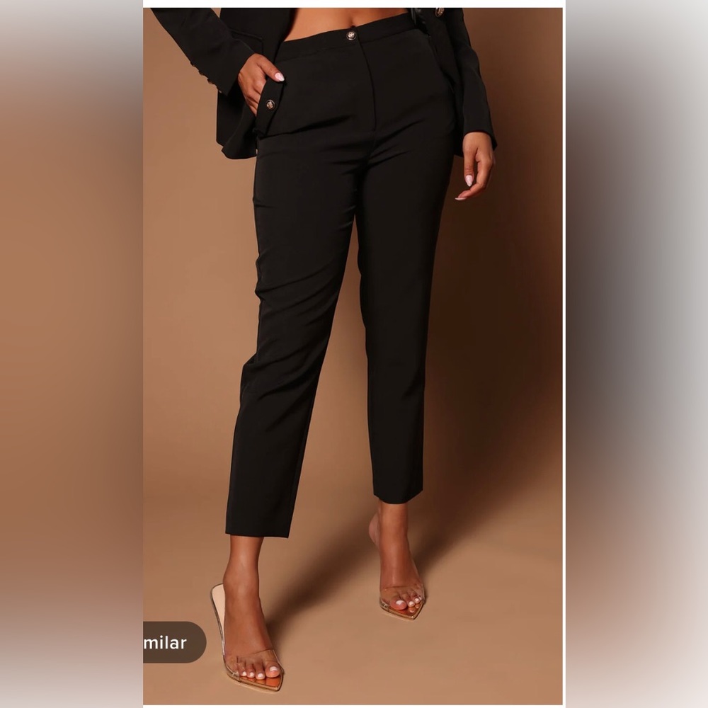 Fashion Nova High Waisted Crop Work Pant